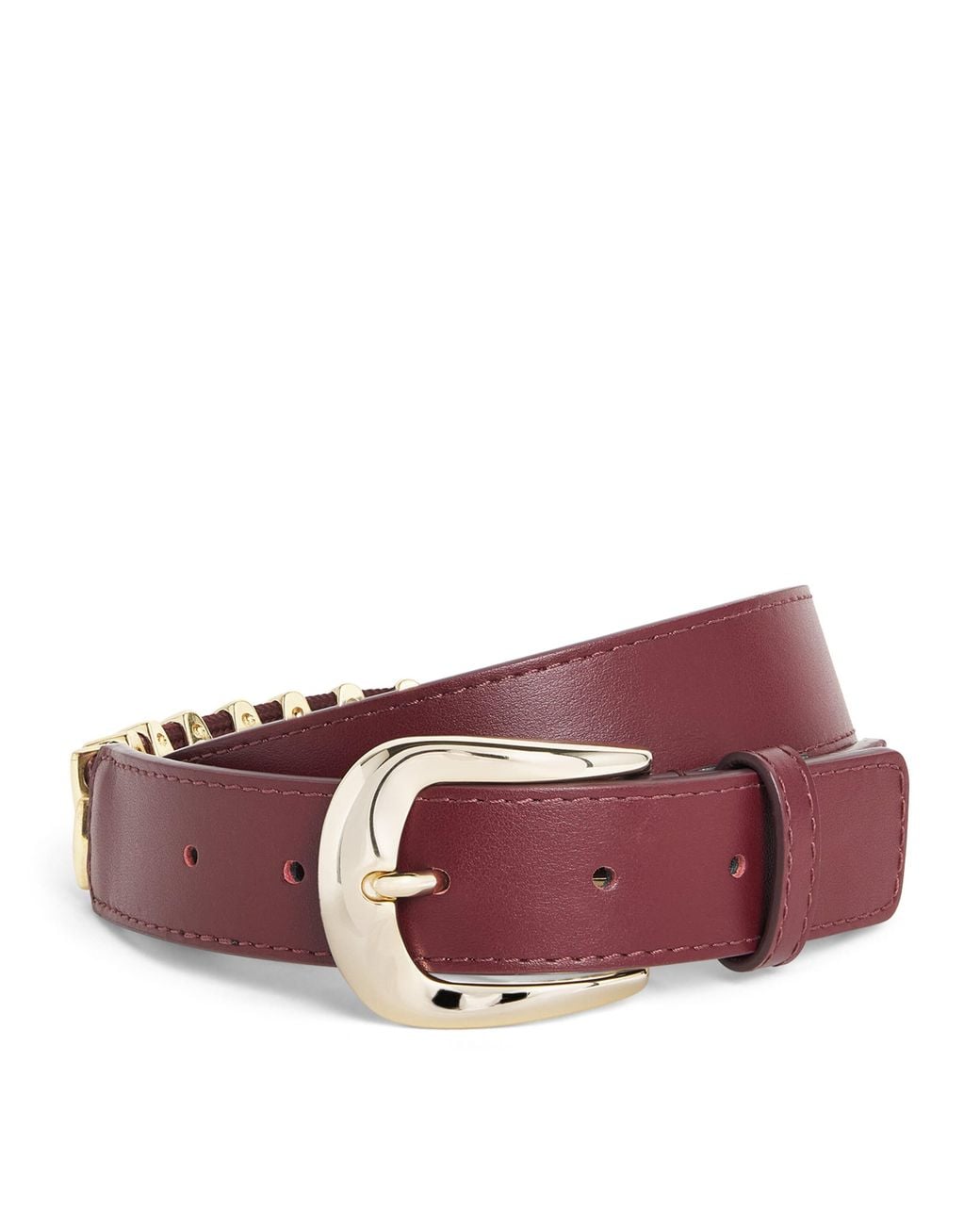 Sandro Purple Leather Studded Belt