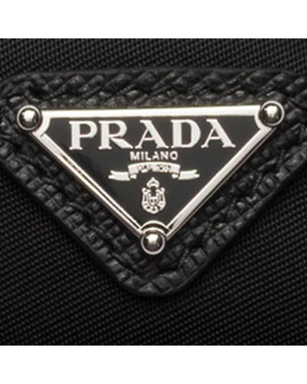 Prada Black Re-Nylon Logo Hair Clip