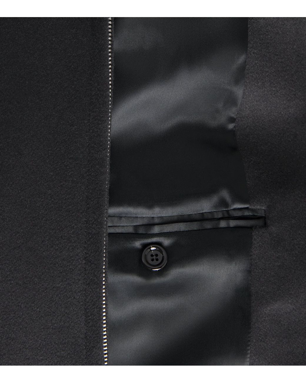 Lardini Black Cashmere-Wool Bomber Jacket for men
