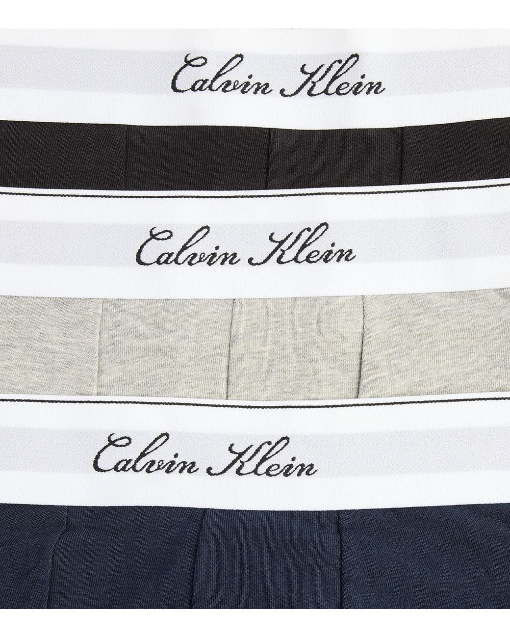 Calvin Klein White Stretch-Cotton Icon Script Trunks for men