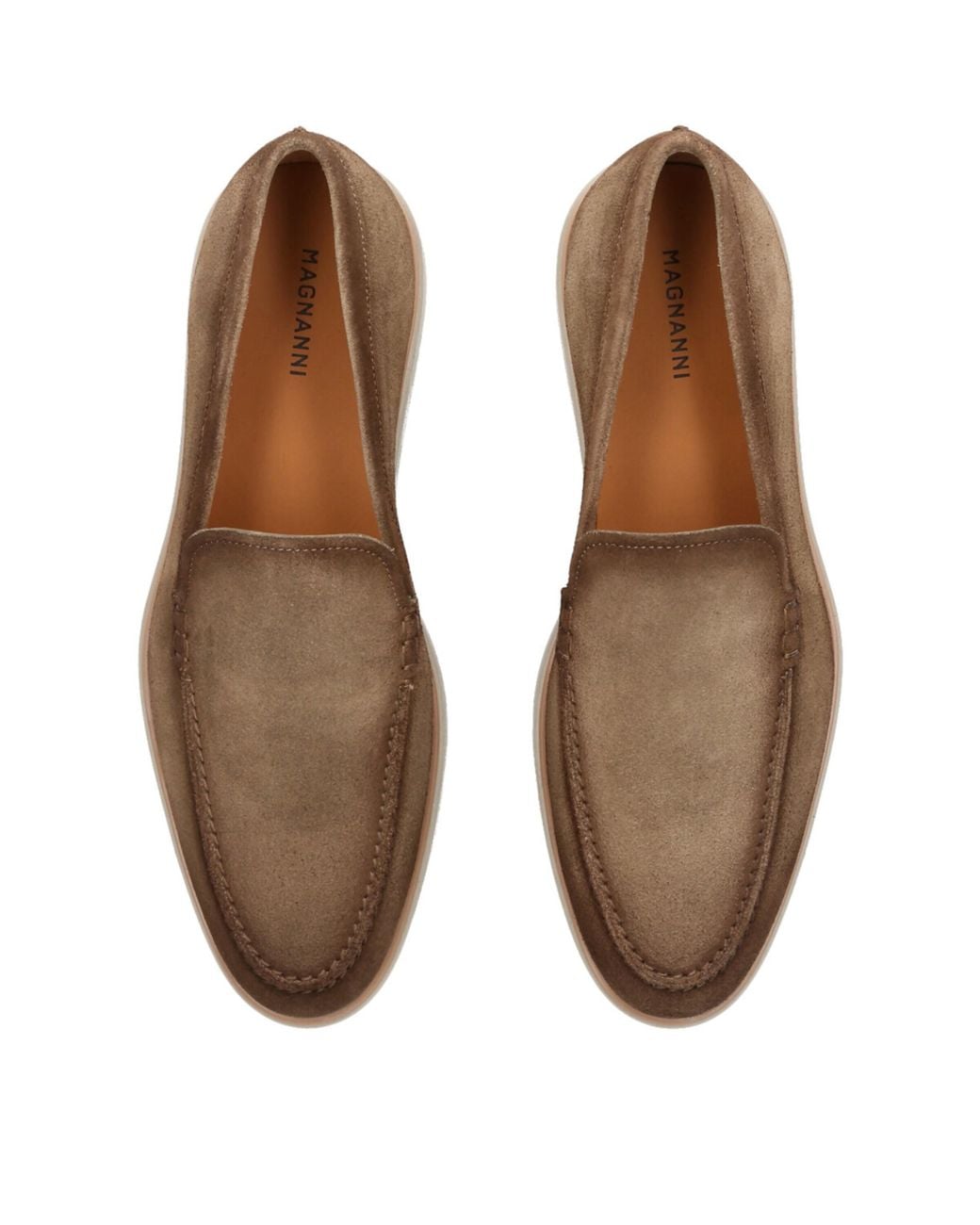 Magnanni Shoes Brown Suede Paraiso Loafers for men