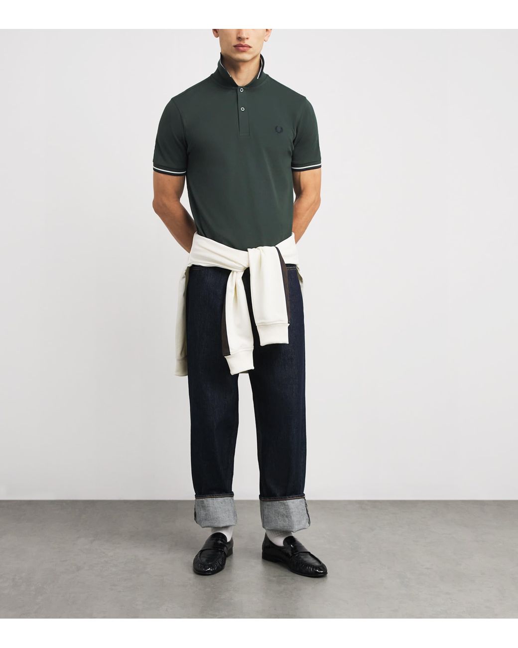 Fred Perry Green Twin Tipped Polo Shirt for men