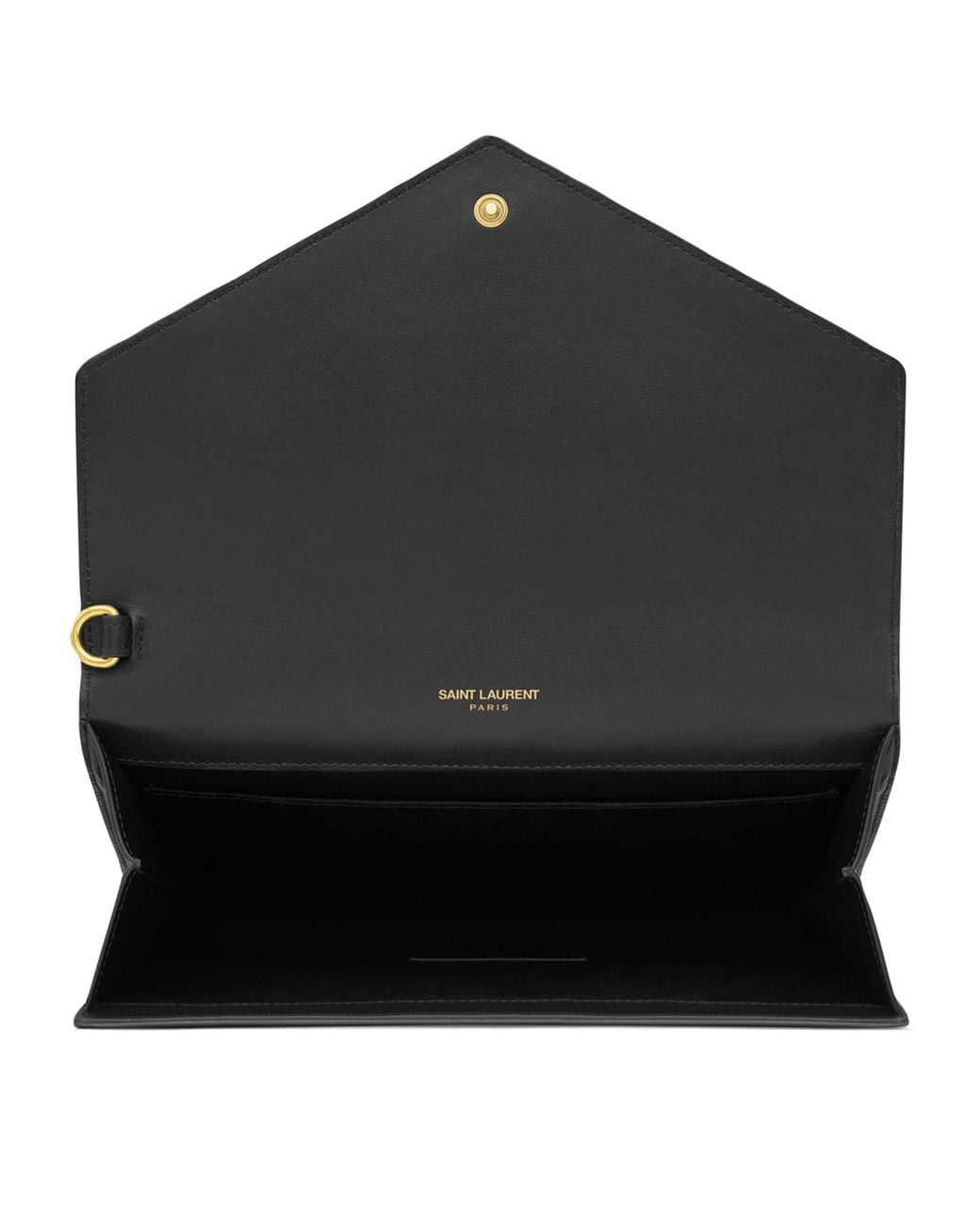 Saint Laurent Black Monogram Envelope Pouch