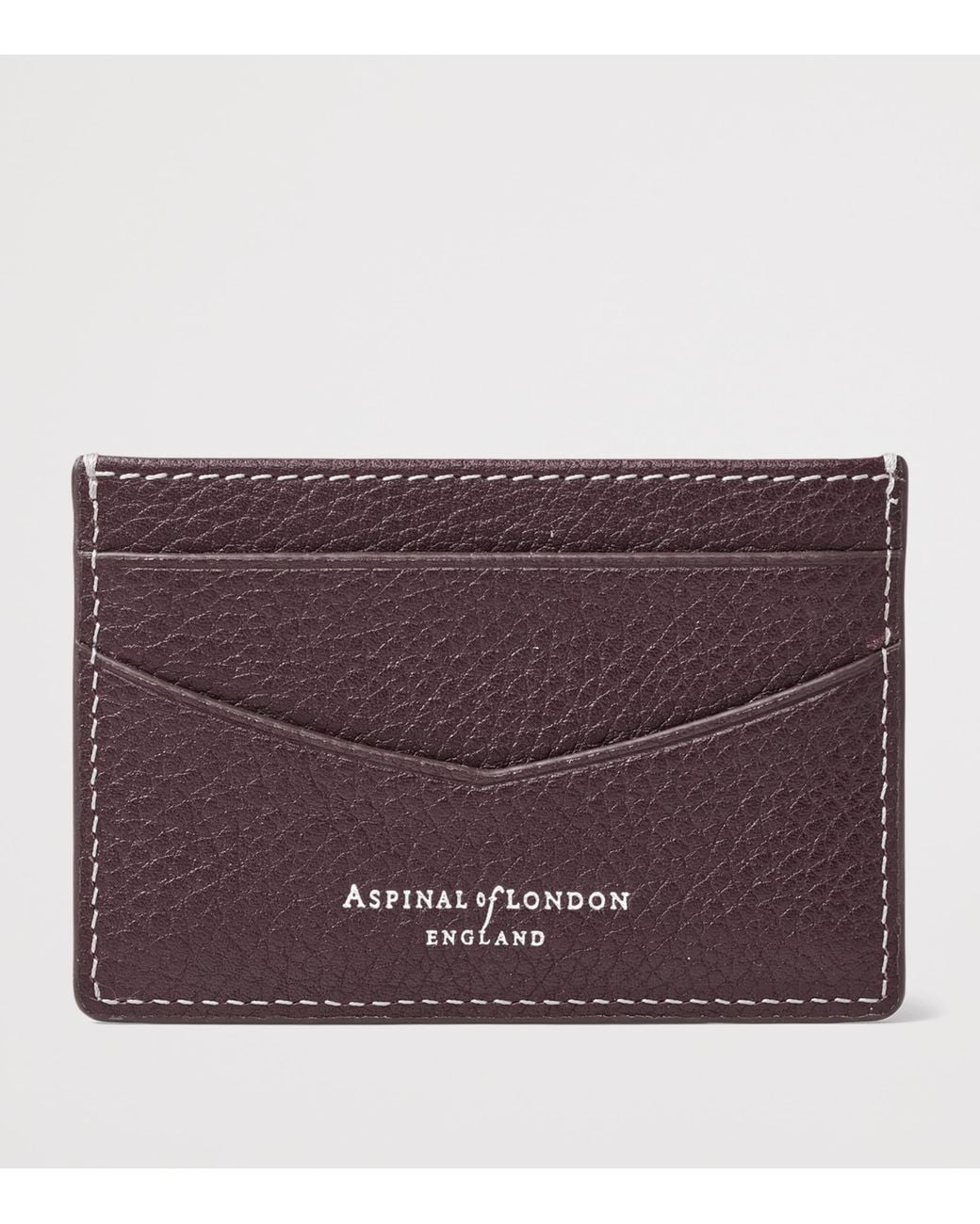 Aspinal Purple Leather Hudson Slim Card Holder