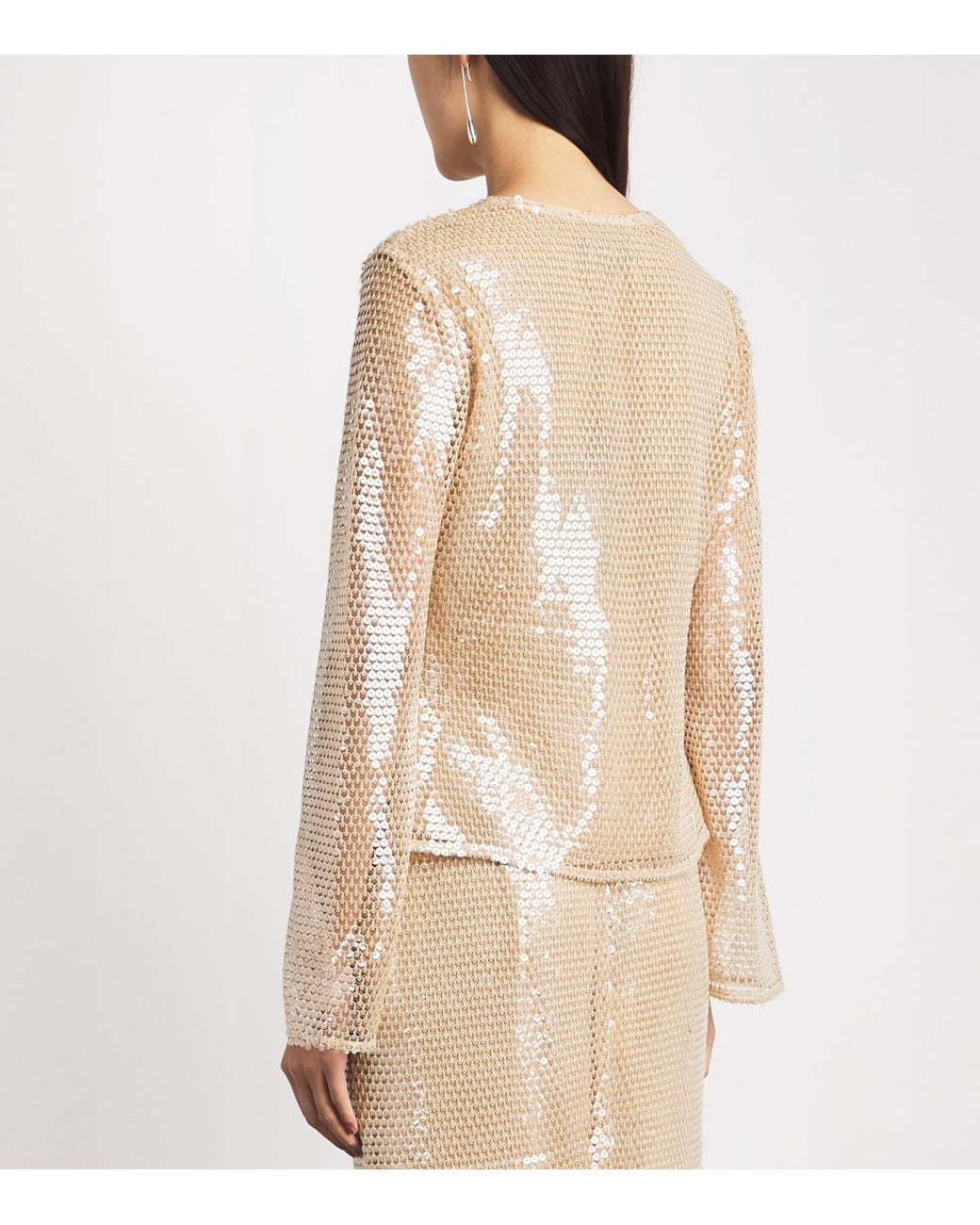 Toccin Natural Sequinned Zuri Blouse