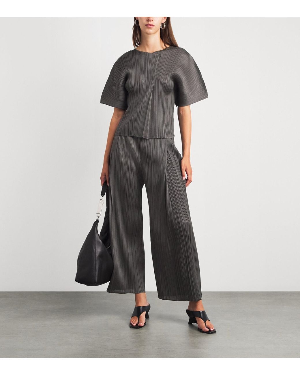 Pleats Please Issey Miyake Gray Monthly Colors June Blouse