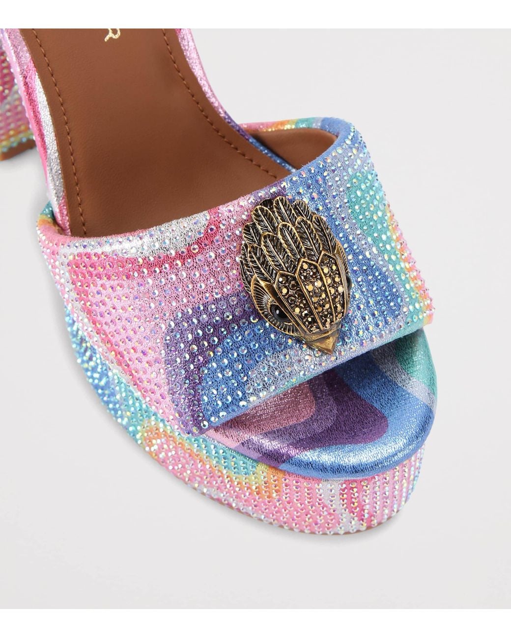 Kurt Geiger Blue Sequin Kensington Platform Sandals 125