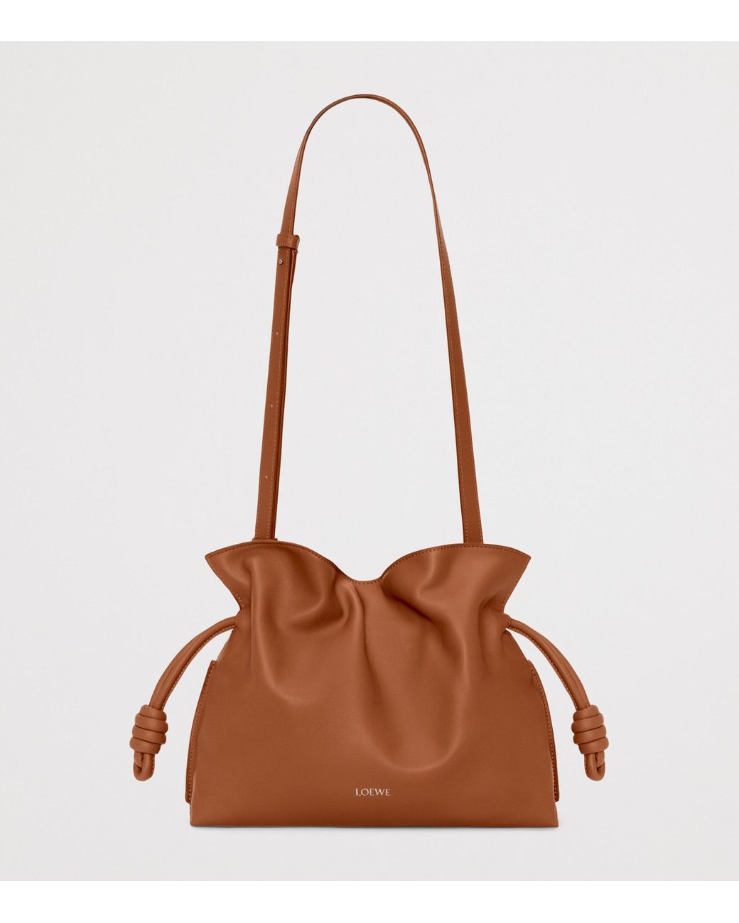 Loewe Brown Medium Leather Flamenco Clutch Bag