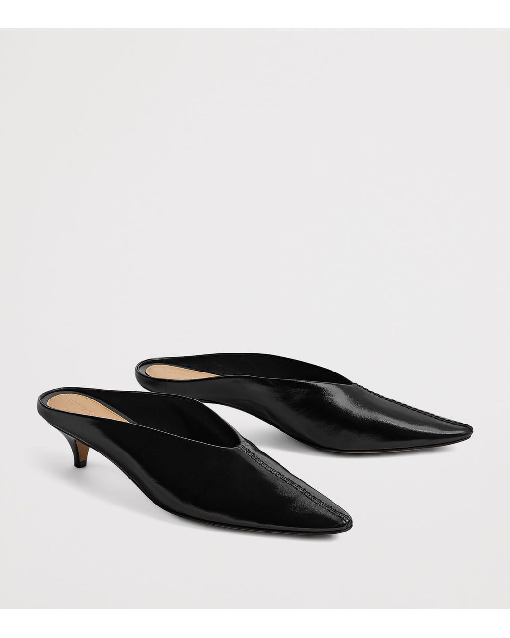 Bottega Veneta Black Lambskin Vesta Heeled Mules 40