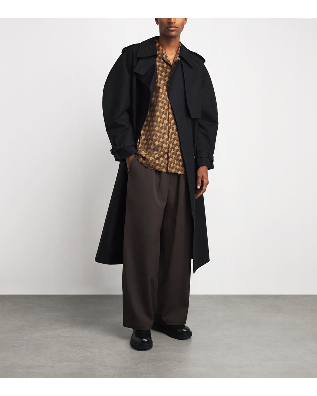 IM MEN Brown Printed Short Sleeve Shirt for men