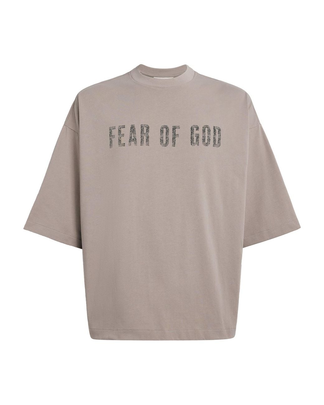 Fear Of God Gray Cotton Boxy Merch T-Shirt for men
