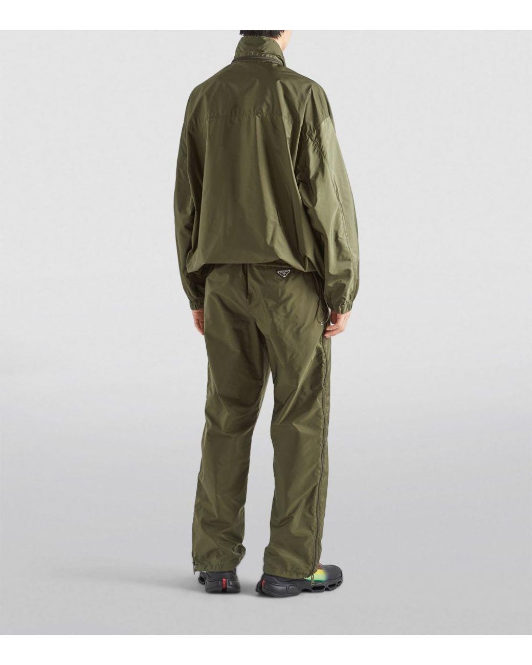 Prada Re-Nylon Half-Zip Jacket in Green for Men | Lyst Canada