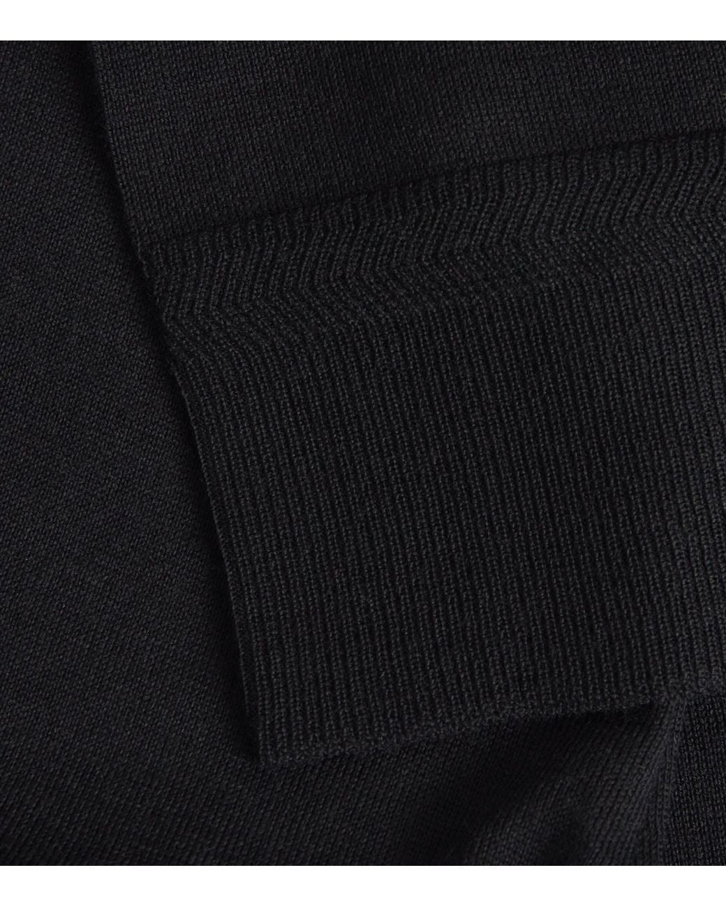 Isaia Black Wool-Silk-Cashmere Rollneck Sweater for men