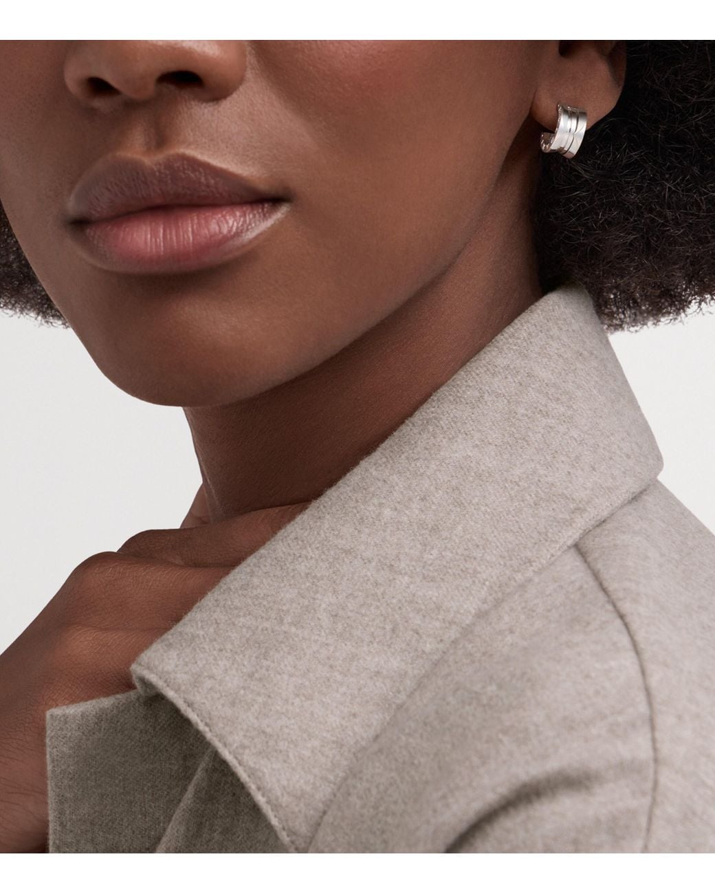 BVLGARI Metallic B.Zero1 Single Hoop Earring
