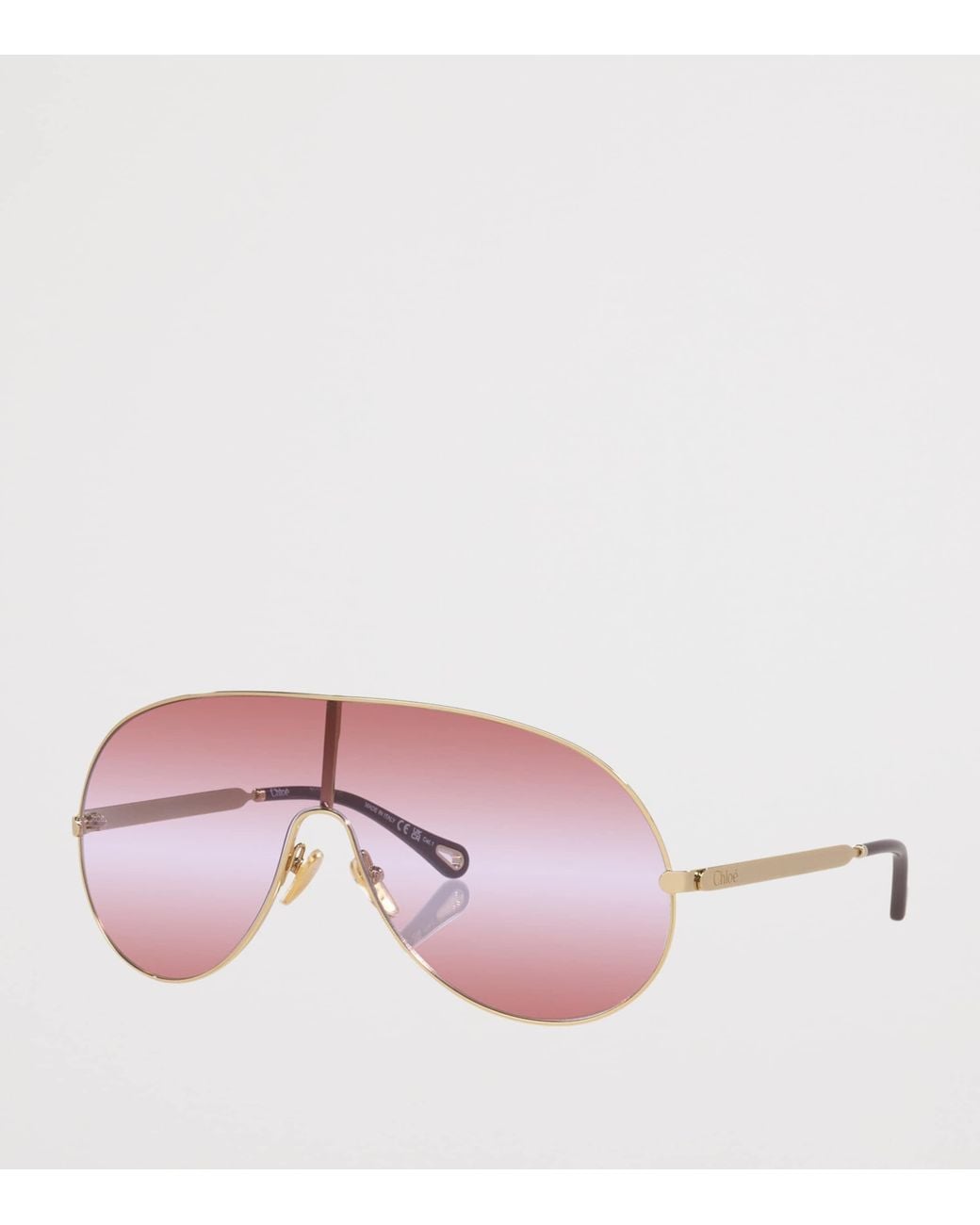 Chloé Purple Metal Aly Shield Sunglasses