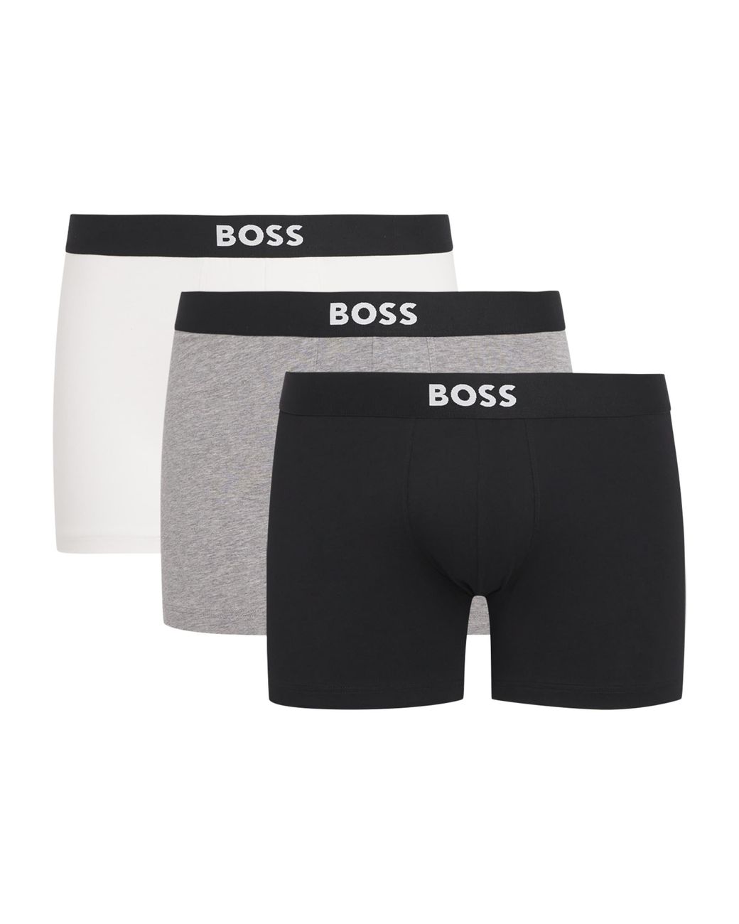 Boss Black Stretch-Organic Cotton Boxer Briefs for men