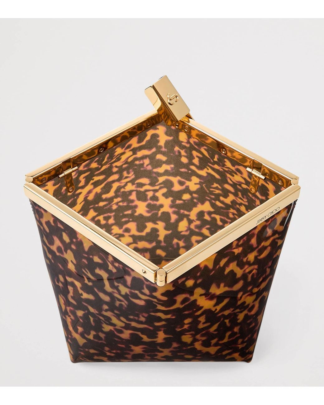 Jimmy Choo Brown Tortoiseshell Ganache Clutch Bag