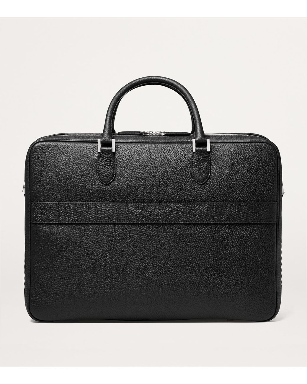 Aspinal Black Leather 48 Hour Mount Street Travel Bag