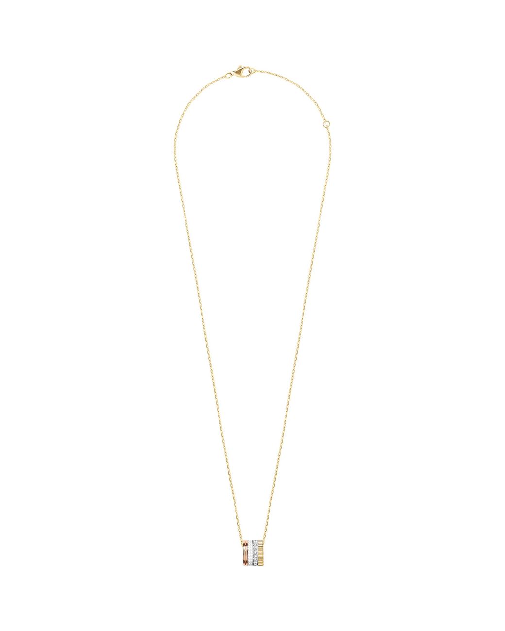 Boucheron White Large Mixed And Diamond Quatre Edition Necklace