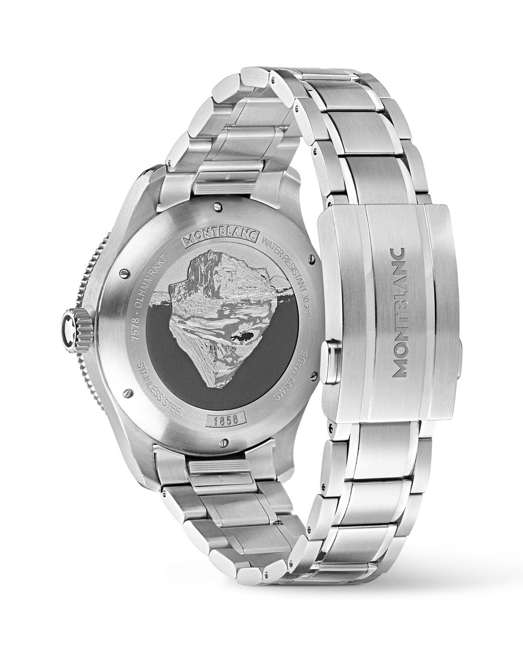 Montblanc Green Stainless Steel 1858 Iced Sea Automatic Date Watch for men