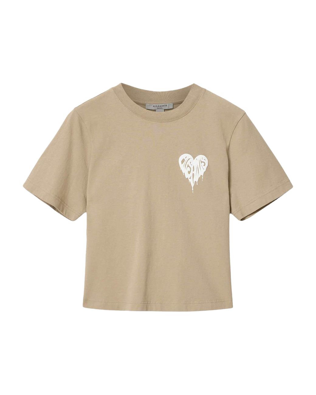 AllSaints Natural Organic Cotton Lisa Trip Logo T-Shirt