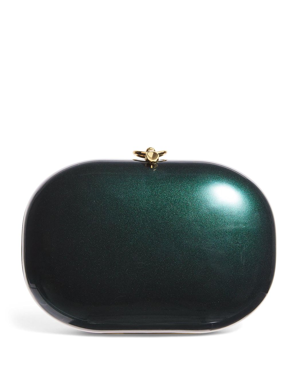 Jeffrey Levinson Green Oval Elina Clutch Bag