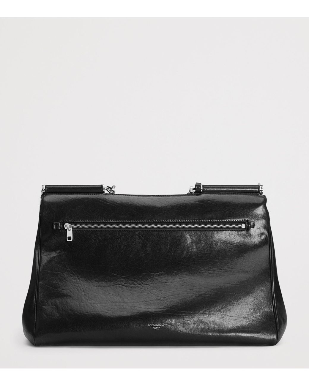 Dolce & Gabbana Black Leather My Sicily Top-Handle Bag for men