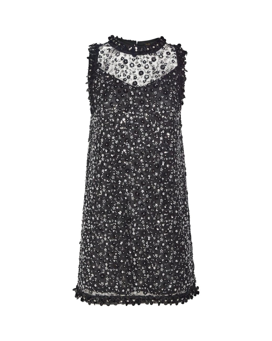 Maje Black Embellished Mini Dress