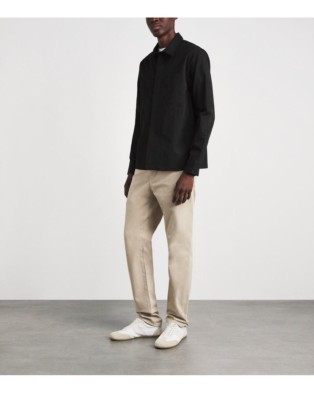 Vince Black Zip-Up Shacket for men