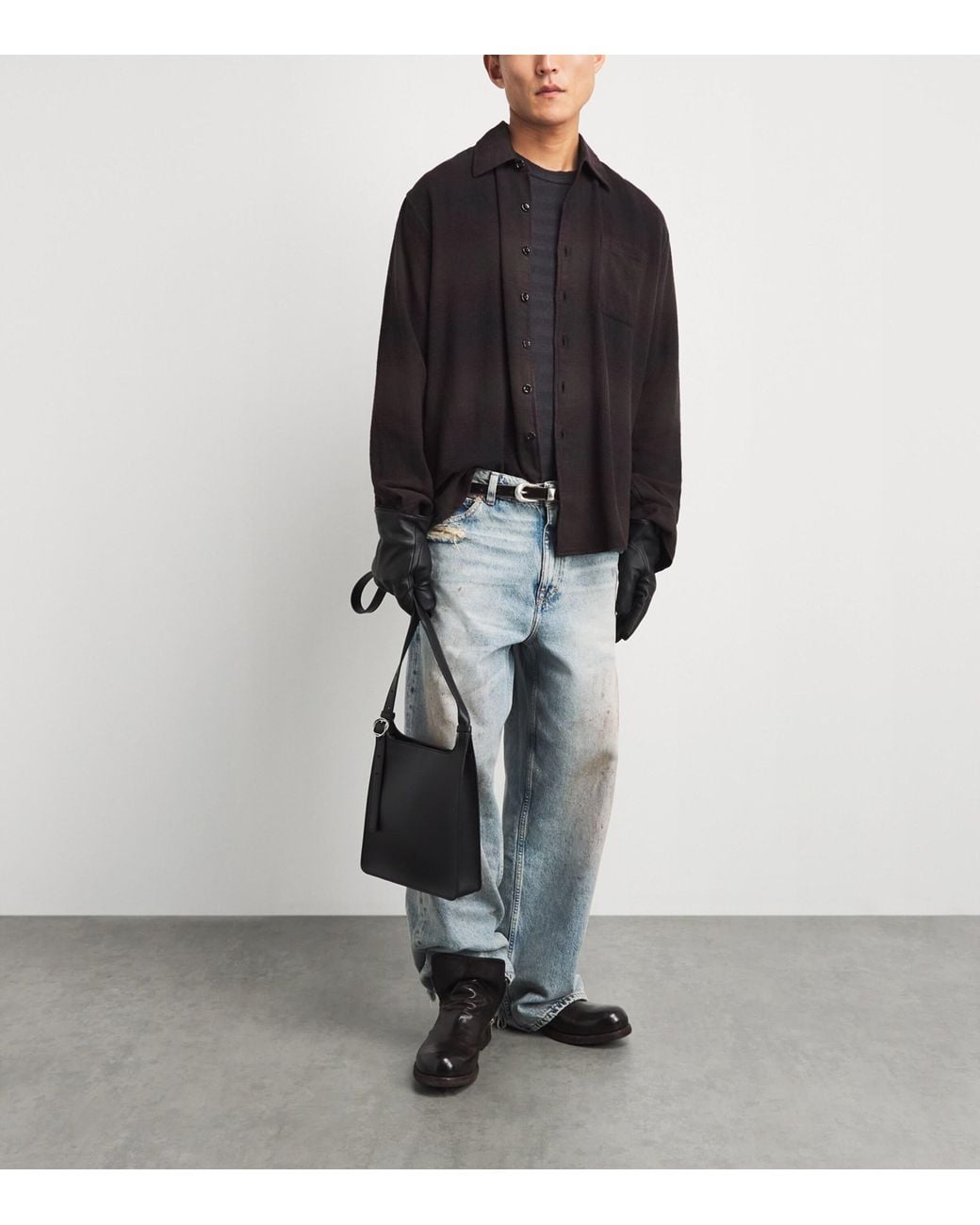 Our Legacy Black Check Above Shirt for men