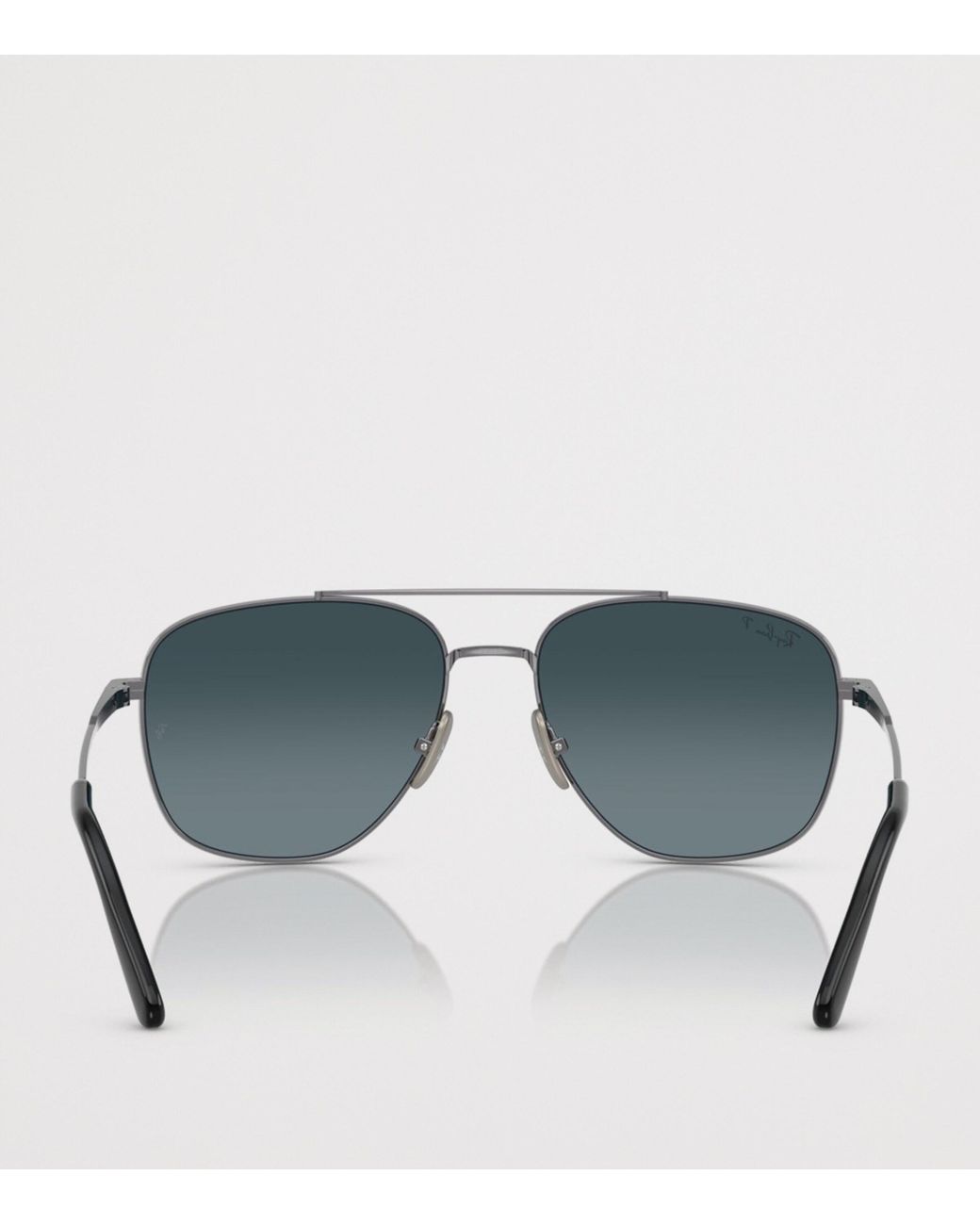 Ray-Ban Gray Titanium William Square Sunglasses