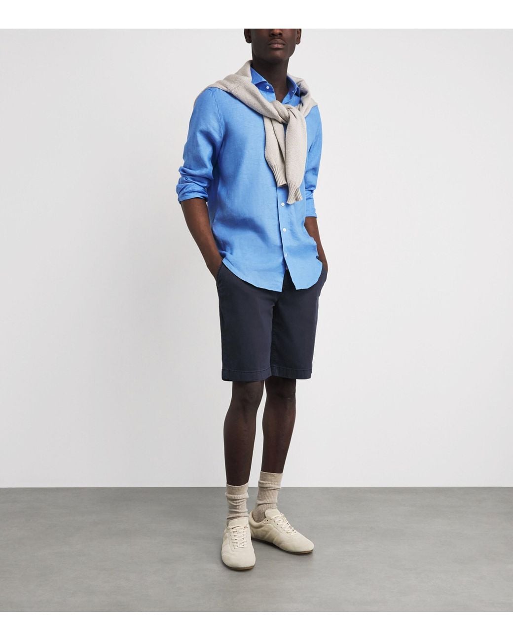 7 For All Mankind Blue Luxe Performance Chino Shorts for men