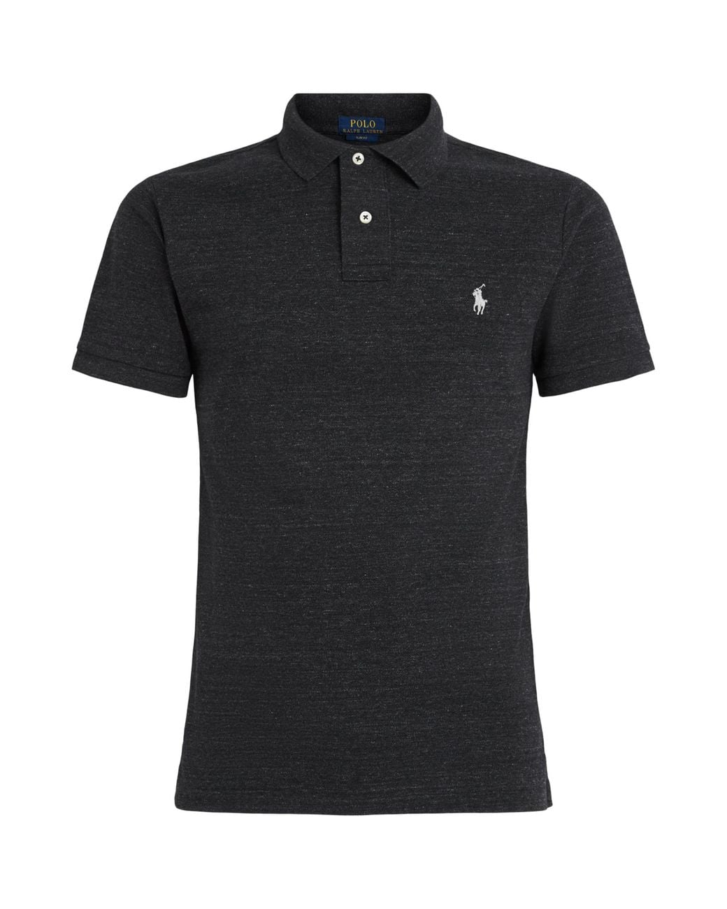 Polo Ralph Lauren Black Cotton Mesh Slim-Fit Polo Shirt for men