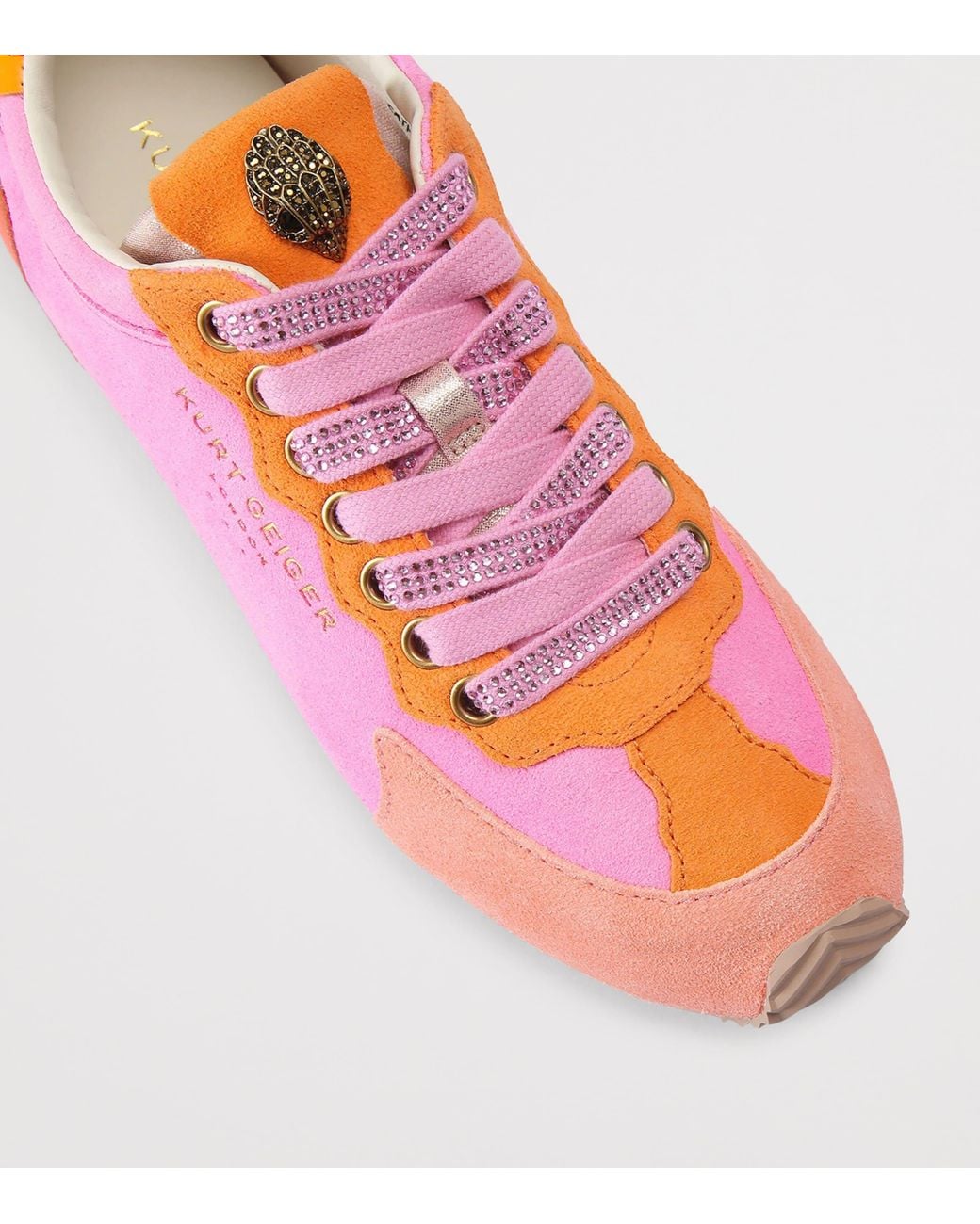 Kurt Geiger Pink Suede Islington Sneakers