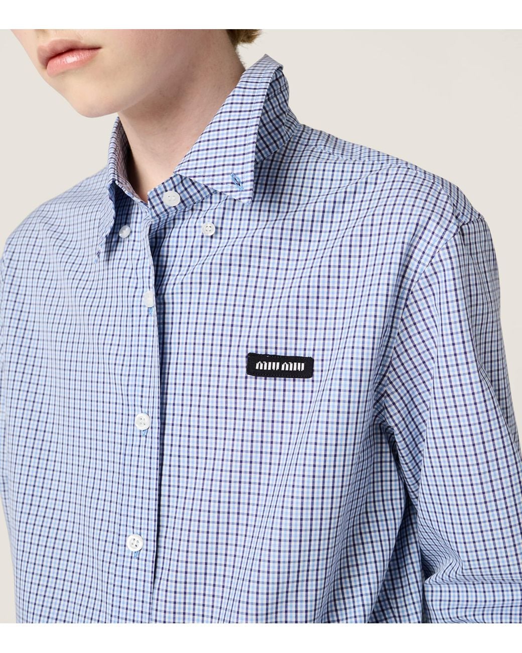 Miu Miu Blue Check Shirt