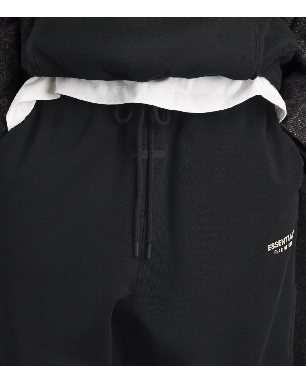 Fear Of God Black Logo Classic Sweatpants for men