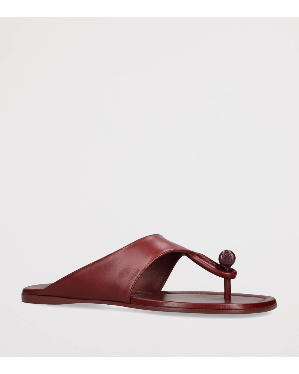 Loewe Brown Leather Toggle Sandals