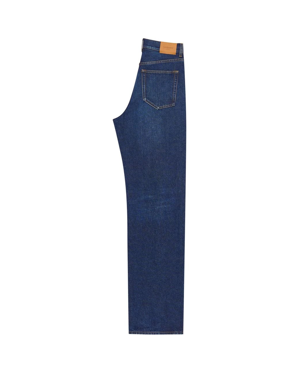 Saint Laurent Blue V-Waist Baggy Jeans