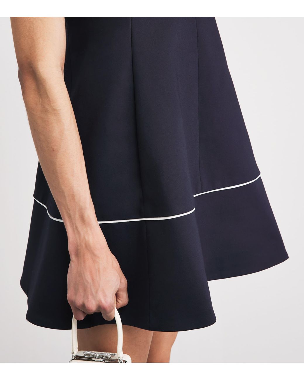 Maje Blue Embellished Collar Mini Dress