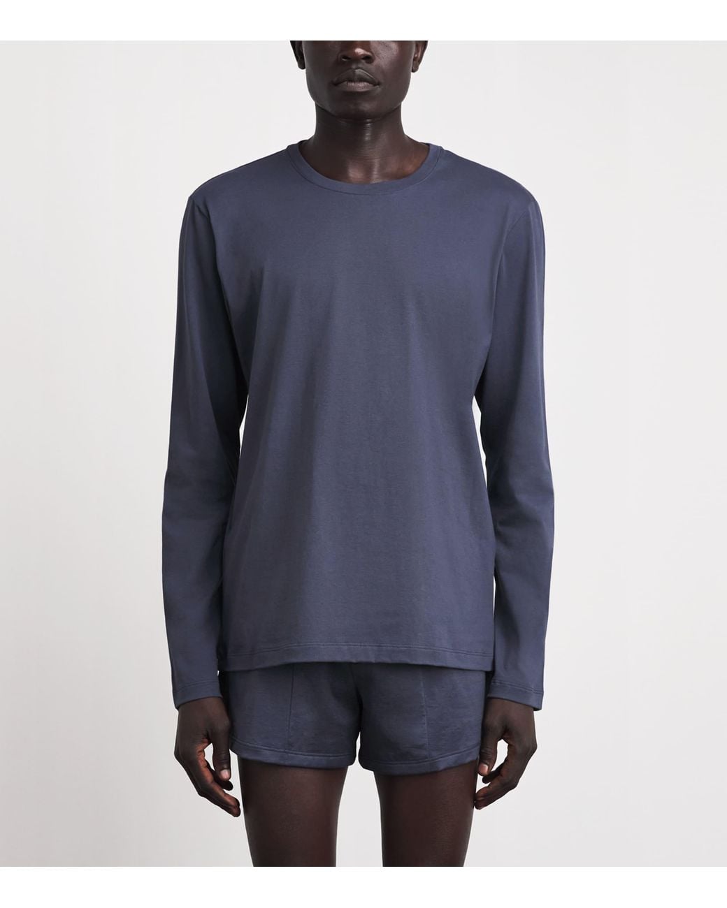 Hanro Blue Cotton Night & Day T-Shirt for men