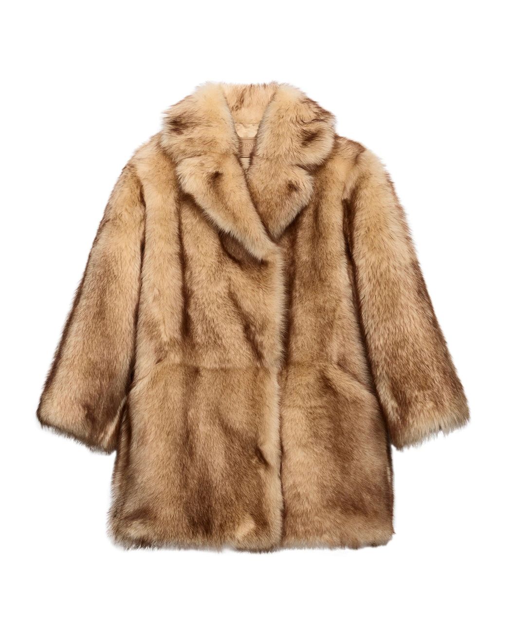 Prada Brown Shearling Caban Jacket