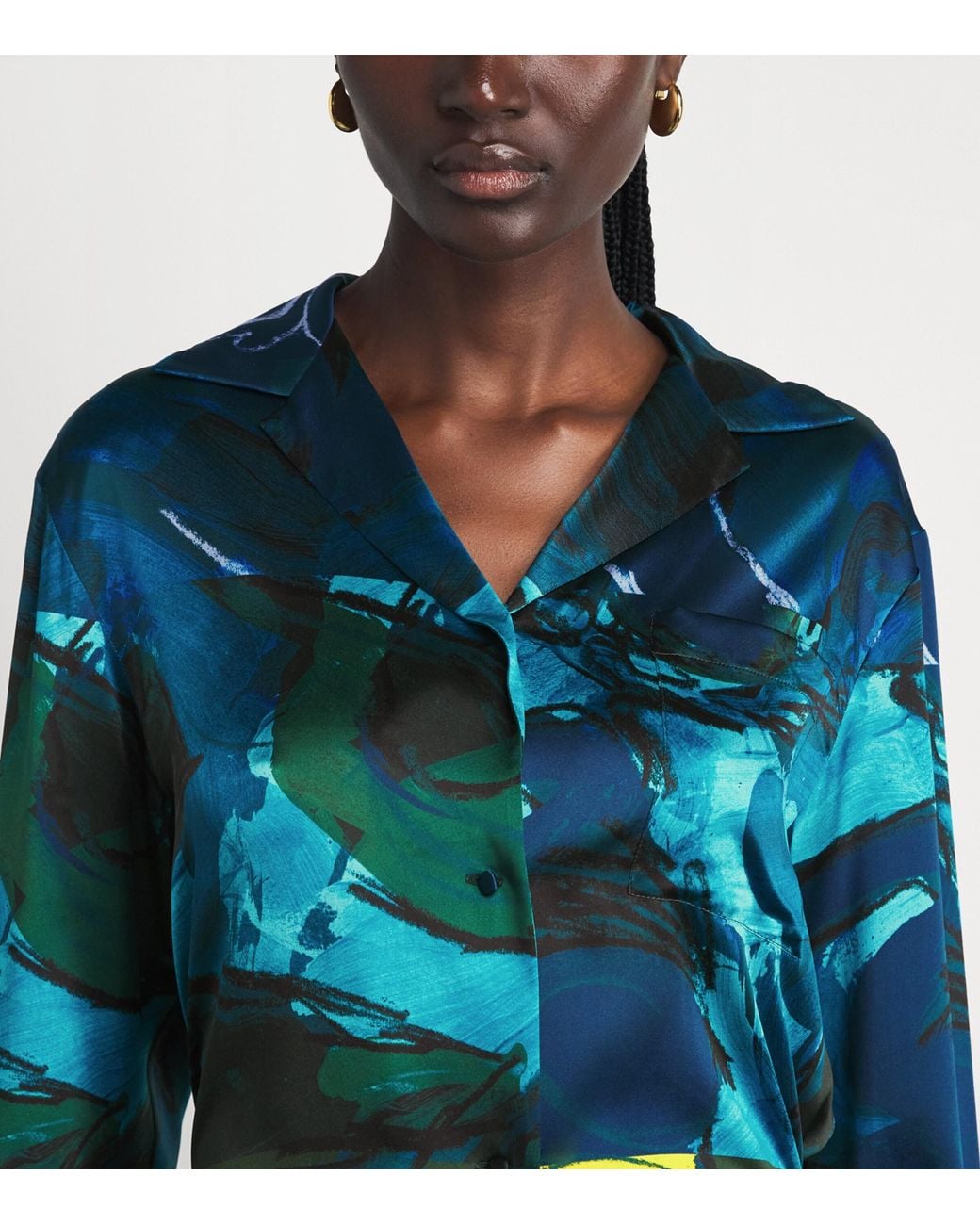 Roksanda Blue V-Neck Delan Shirt