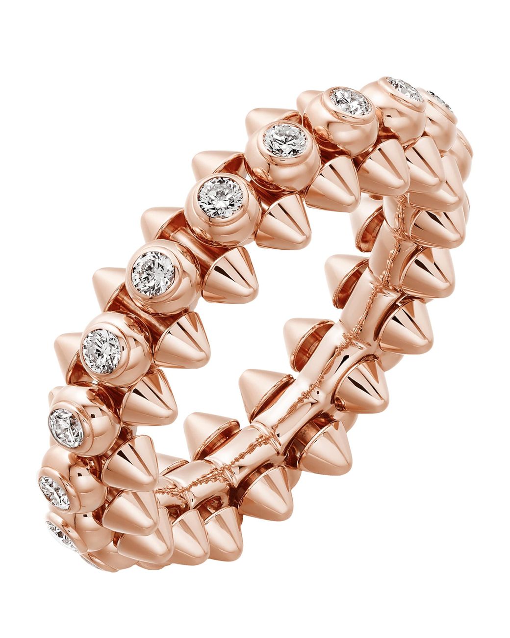 Cartier Pink And Diamond Clash De Ring