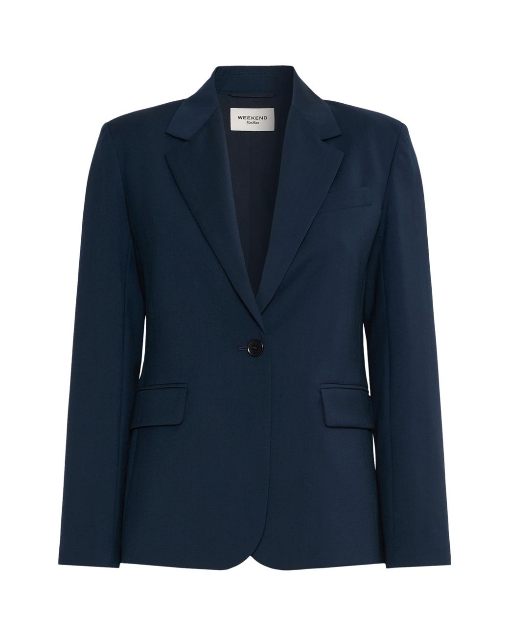 Weekend by Maxmara Blue Virgin Wool Blazer