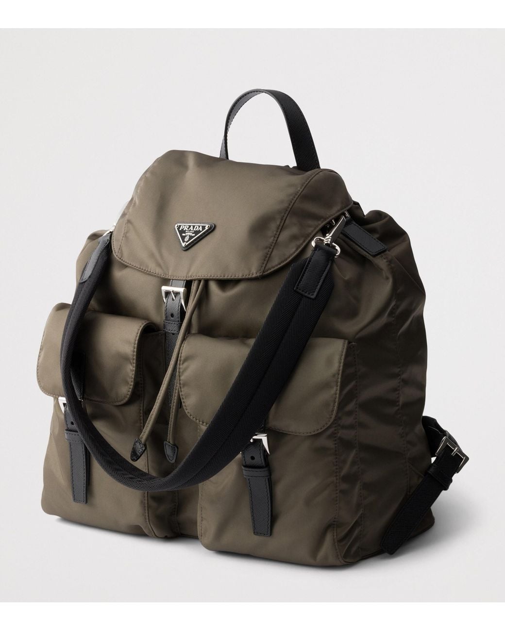 Prada Black Re-Nylon And Leather Explore Backpack for men