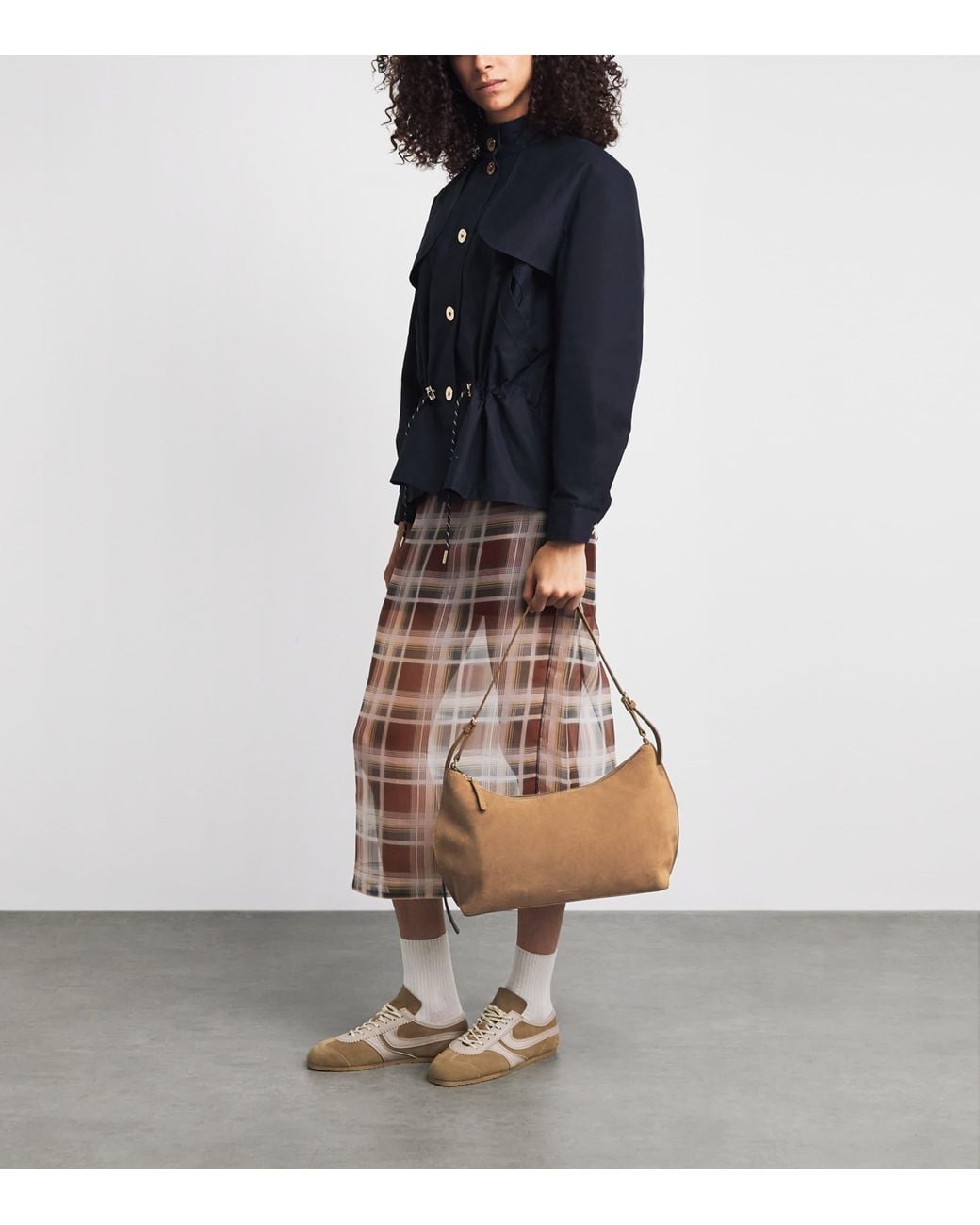Claudie Pierlot Brown Suede Shoulder Bag
