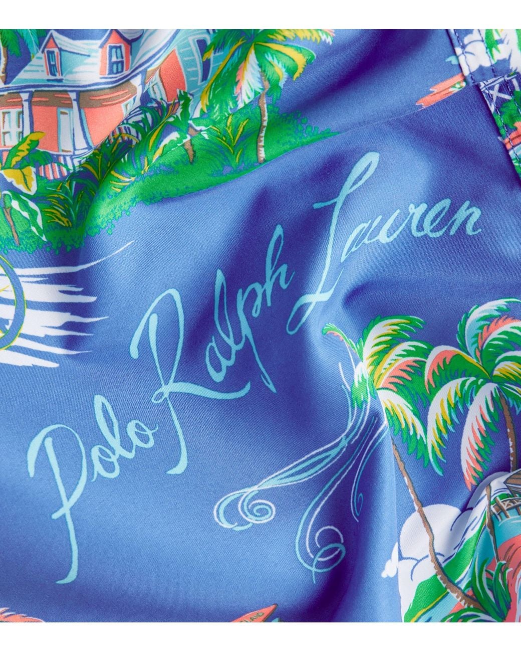 Polo Ralph Lauren Blue Printed Traveller Swim Shorts for men