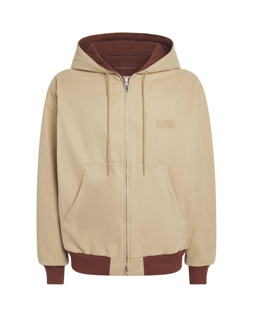 MM6 by Maison Margiela Natural Reversible Hoodie Bomber Jacket for men