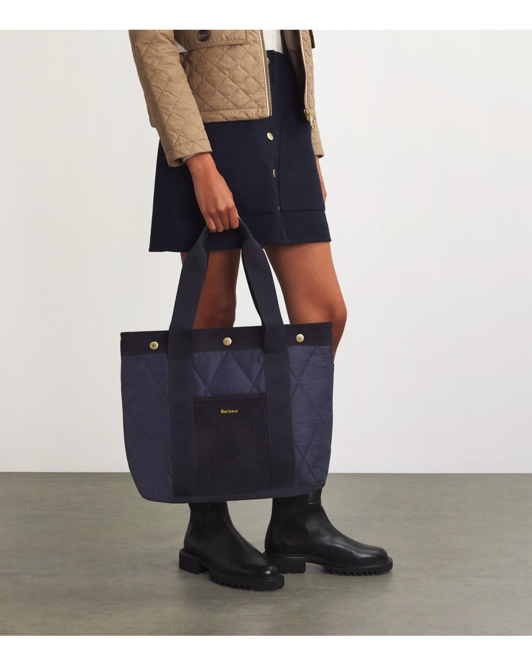 Barbour Quilted Healy Tote Bag in Blue | Lyst