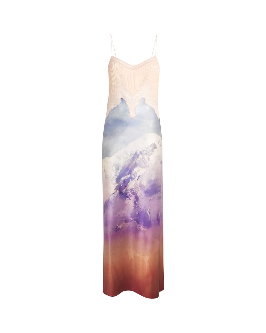 Gabriela Hearst Purple X Paul Smith Silk Printed Adolphine Maxi Dress